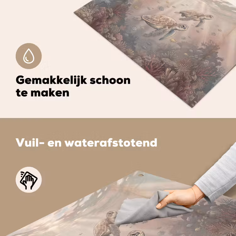 Dier - Onderwater - Oceaan - Illustratie - Zeeleven Inductie beschemer met haakjes klein -ky-schoon-nl