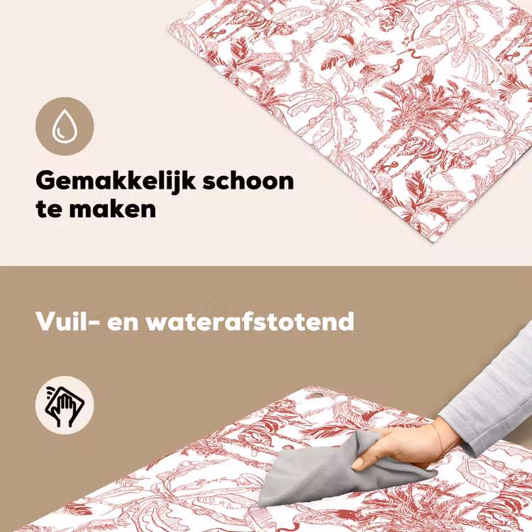 Dieren - Abstract - Rood Inductie beschemer met haakjes klein 777 -ky-schoon-nl