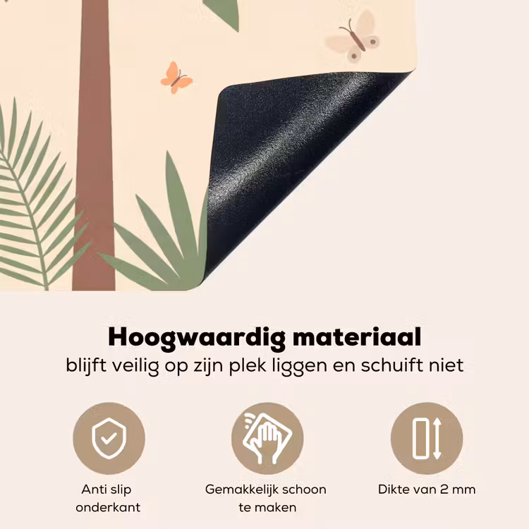 Dieren - Tropisch - Safari - Kleurrijk Inductie beschemer met haakjes klein -ky-onderkant-nl
