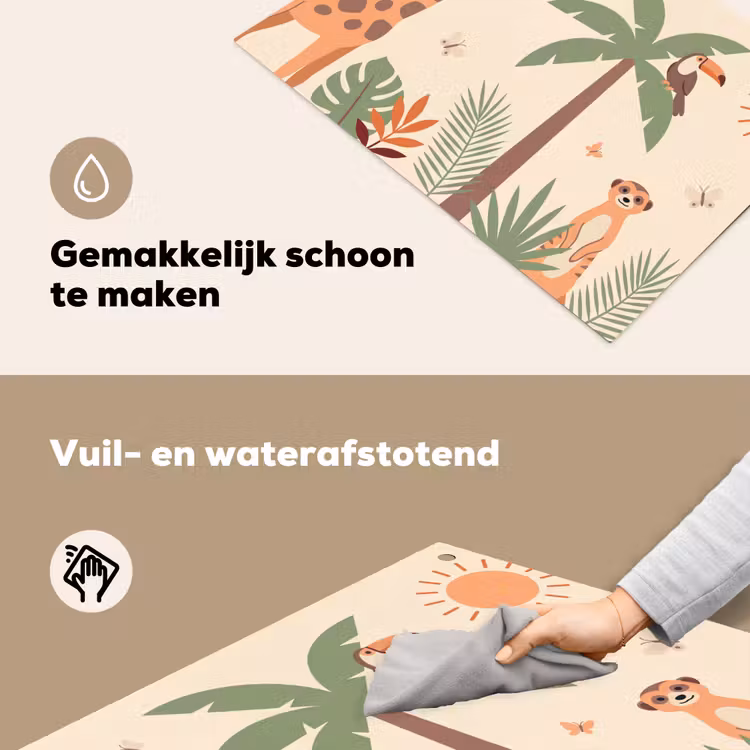 Dieren - Tropisch - Safari - Kleurrijk Inductie beschemer met haakjes klein -ky-schoon-nl