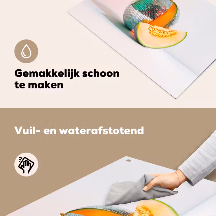Disco - Discobal - Meloen - Pastel Inductie beschemer met haakjes klein -ky-schoon-nl