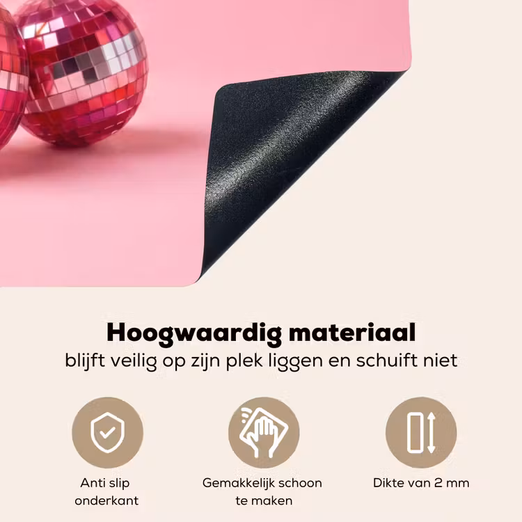 Disco - Kersen - Roze Inductie beschemer met haakjes klein -ky-onderkant-nl