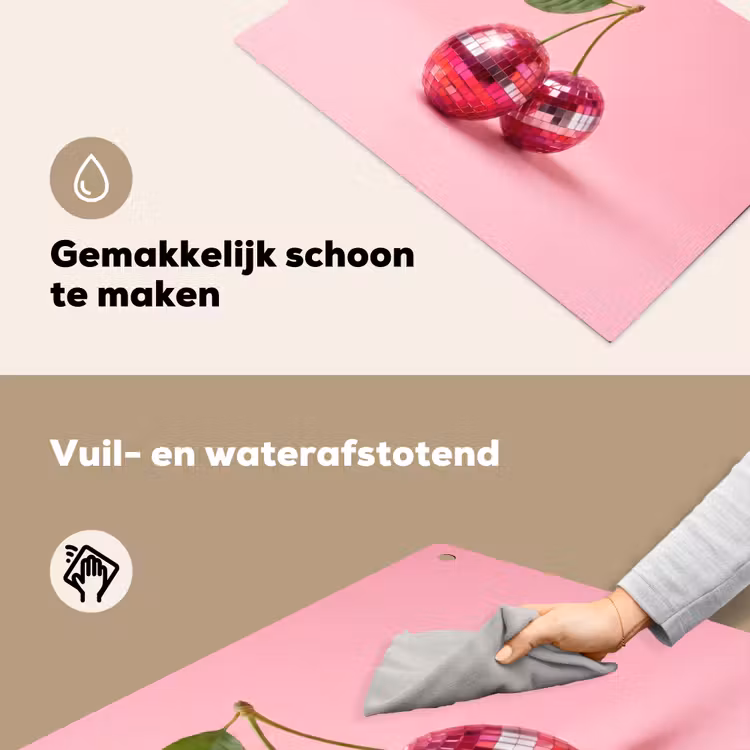 Disco - Kersen - Roze Inductie beschemer met haakjes klein -ky-schoon-nl