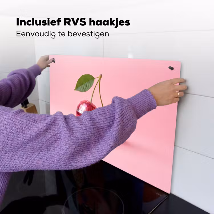 Disco - Kersen - Roze Inductie beschemer met haakjes klein -ky-ophangen-nl