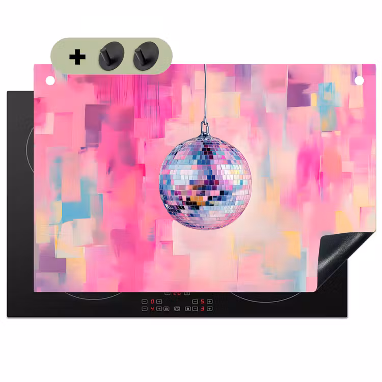 Discobal - Pink - Verf Inductie beschemer met haakjes klein -3d