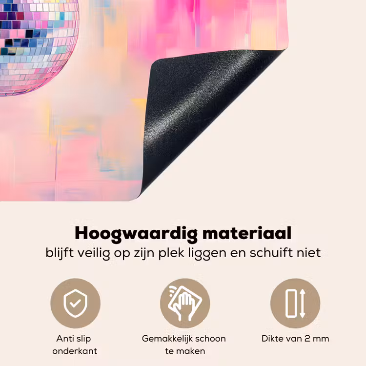Discobal - Pink - Verf Inductie beschemer met haakjes klein -ky-onderkant-nl