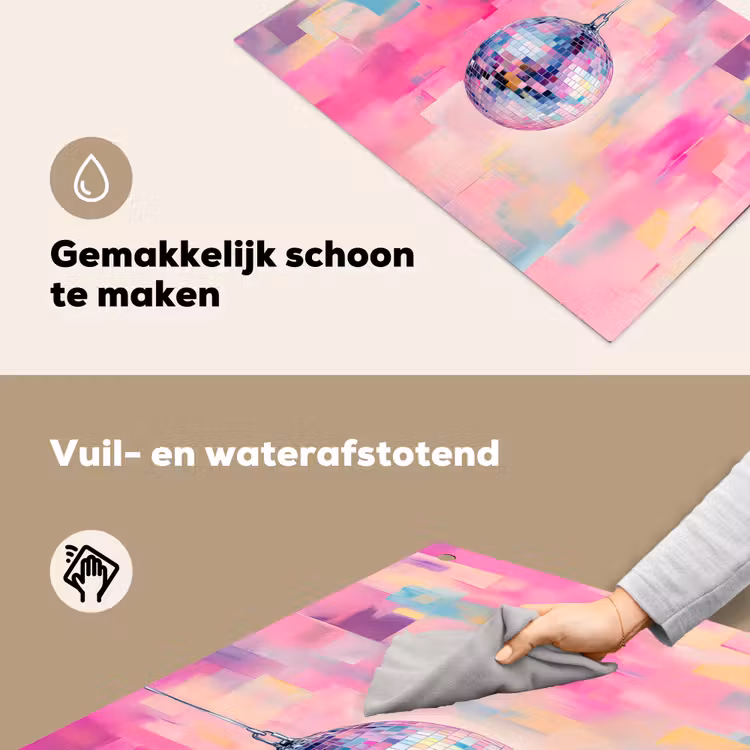 Discobal - Pink - Verf Inductie beschemer met haakjes klein -ky-schoon-nl