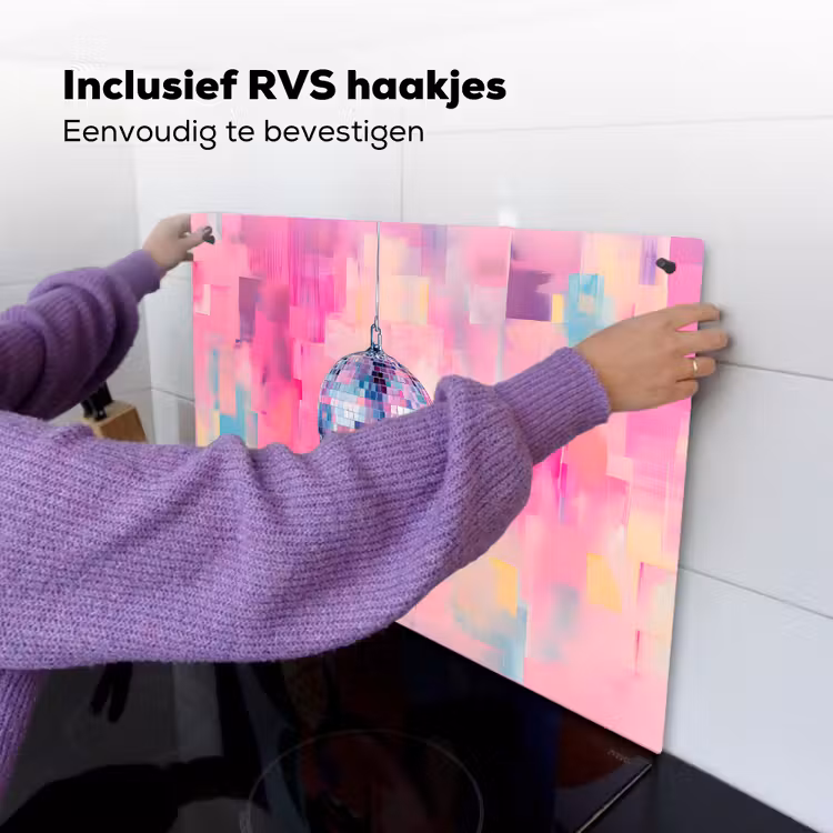 Discobal - Pink - Verf Inductie beschemer met haakjes klein -ky-ophangen-nl