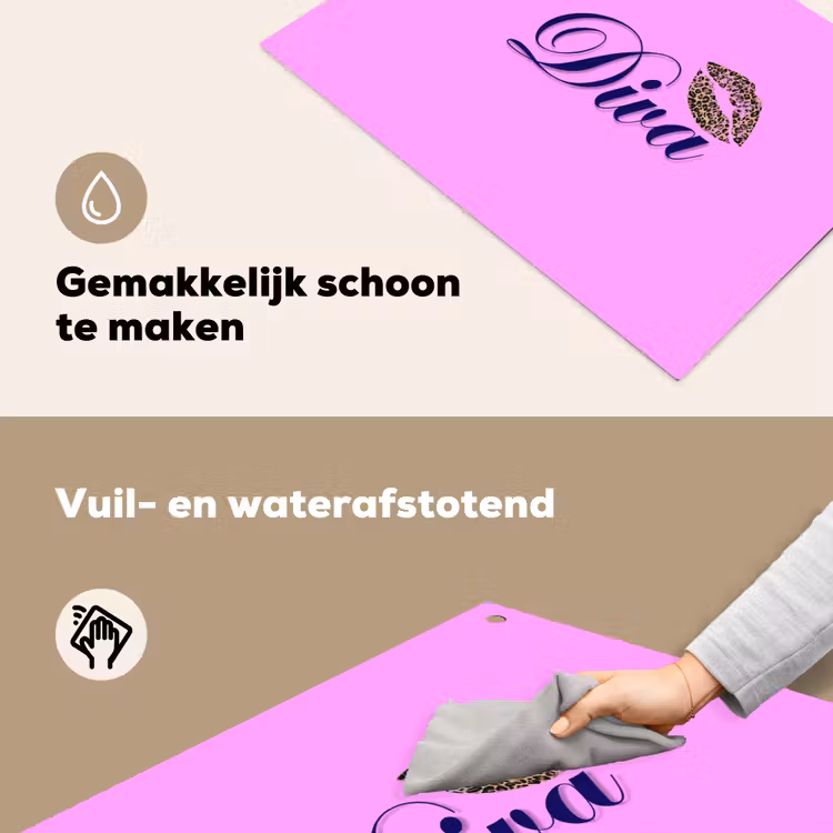 Diva - Lip - Panterprint - Roze Inductie beschemer met haakjes klein -ky-schoon-nl
