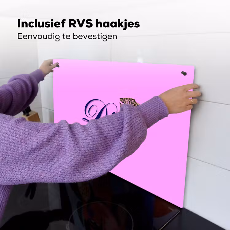 Diva - Lip - Panterprint - Roze Inductie beschemer met haakjes klein -ky-ophangen-nl