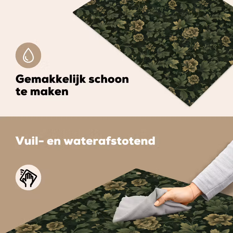 Donker - Groen - Goud - Botanisch Inductie beschemer met haakjes klein 777 -ky-schoon-nl
