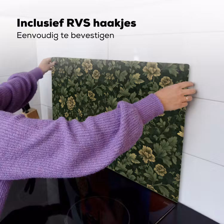 Donker - Groen - Goud - Botanisch Inductie beschemer met haakjes klein 777 -ky-ophangen-nl