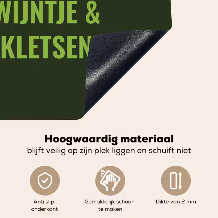 Donkergroen - Quote - Zon - Zomer Inductie beschemer met haakjes middel -ky-onderkant-nl