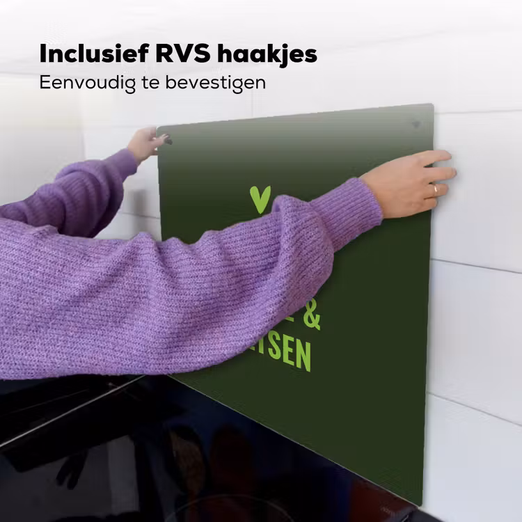 Donkergroen - Quote - Zon - Zomer Inductie beschemer met haakjes middel -ky-ophangen-nl