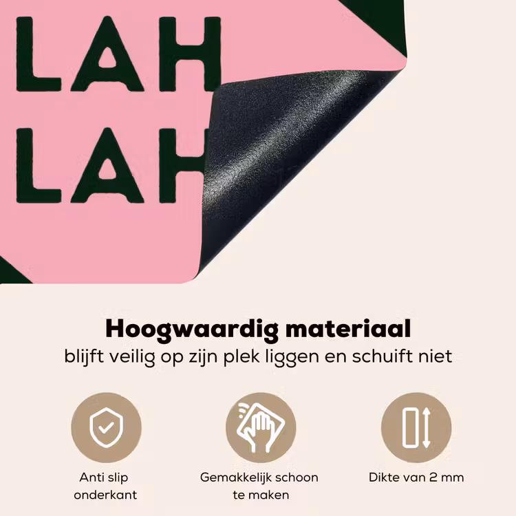 Donkergroen - Tekst - Schaduw - Grafisch Inductie beschemer met haakjes klein -ky-onderkant-nl
