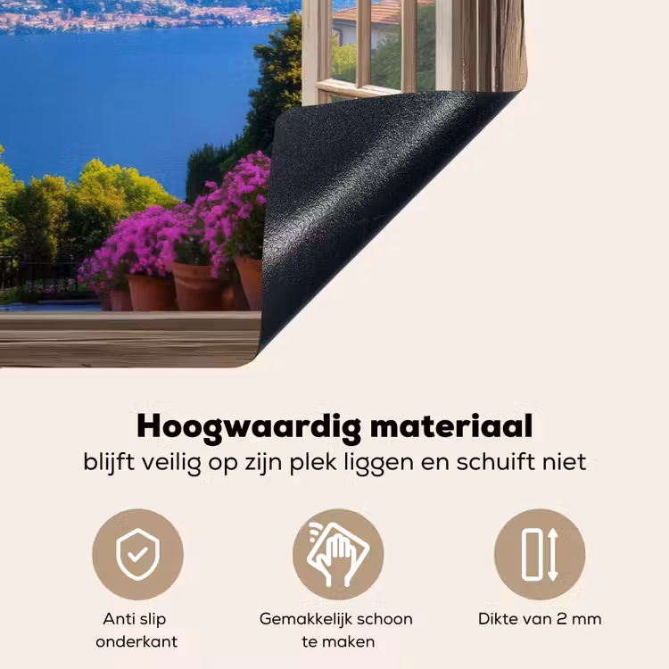 Doorkijk - Berg - Landschap - Uitzicht - Meer Inductie beschemer met haakjes klein -ky-onderkant-nl