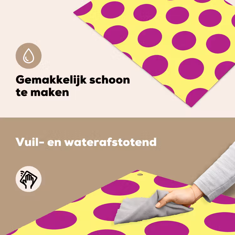 Dots - Klassiek - Geel Inductie beschemer met haakjes klein 777 -ky-schoon-nl