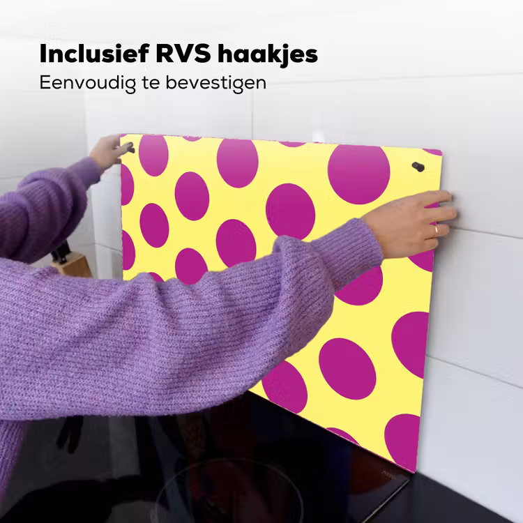 Dots - Klassiek - Geel Inductie beschemer met haakjes klein 777 -ky-ophangen-nl