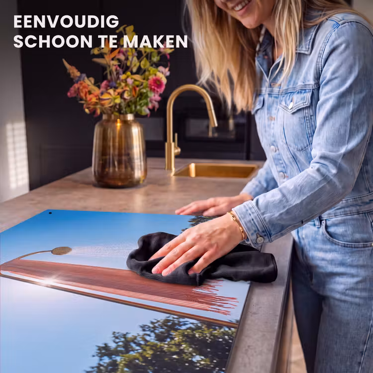 Douche - Water - Zomer - Blauw Inductie beschemer met haakjes klein -ky-schoon-nl