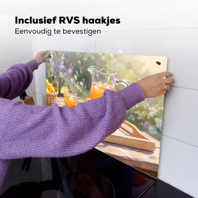 Drank - Citroen - Zomer - Tuin - Geel Inductie beschemer met haakjes klein -ky-ophangen-nl