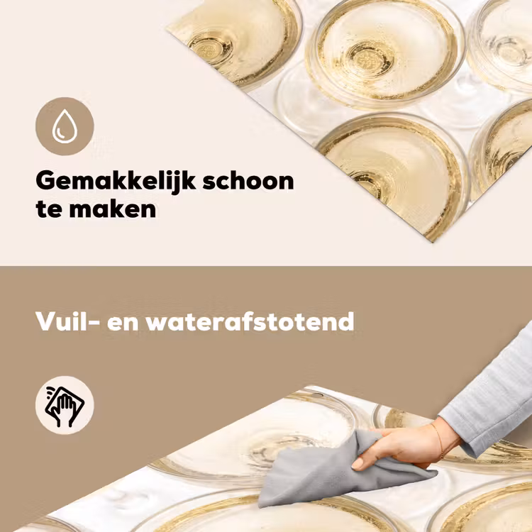 Drank - Glazen - Feest - Goud Inductie beschemer met haakjes klein -ky-schoon-nl
