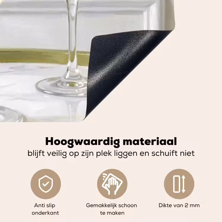Drank - Martini - Olijven - Modern - Wit Inductie beschemer met haakjes klein -ky-onderkant-nl