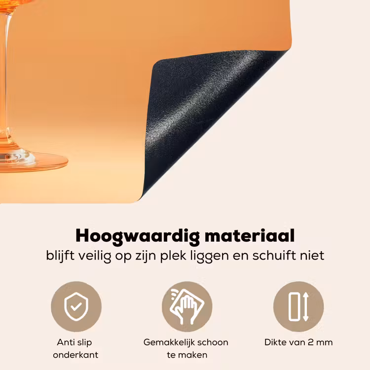 Drank - Oranje - Glitter - Disco Inductie beschemer met haakjes klein -ky-onderkant-nl