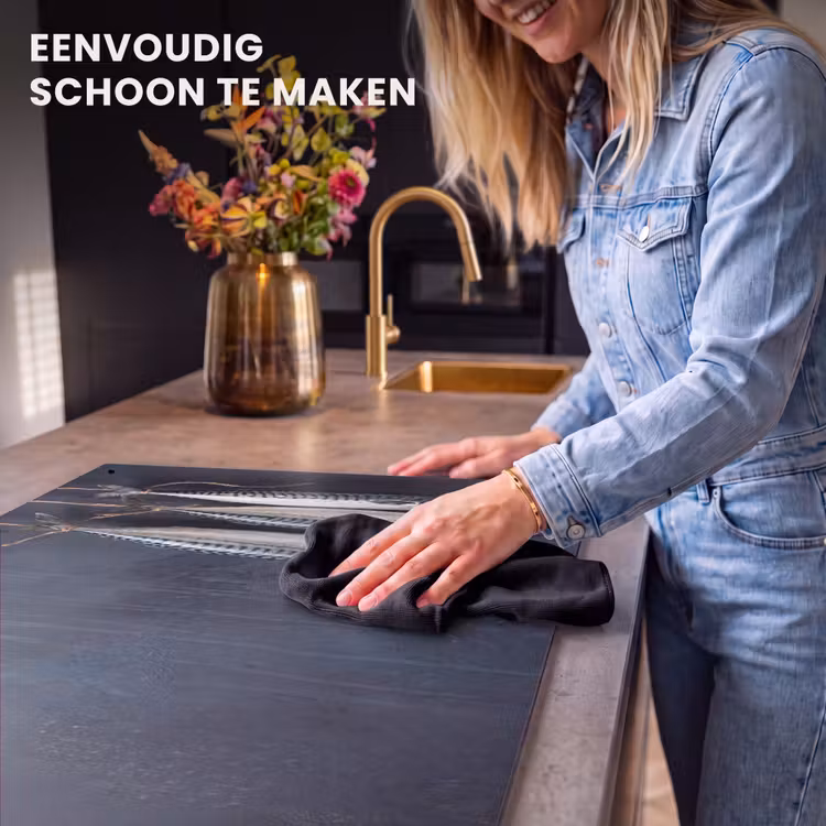 Inductiebeschermer & spatscherm (2in1) - Drie vissen - Touw - Drie vissen - Touw Inductie beschemer met haakjes klein