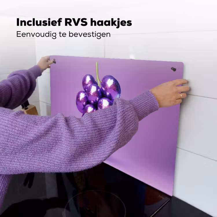 Druif - Disco - Glitter - Paars Inductie beschemer met haakjes klein -ky-ophangen-nl