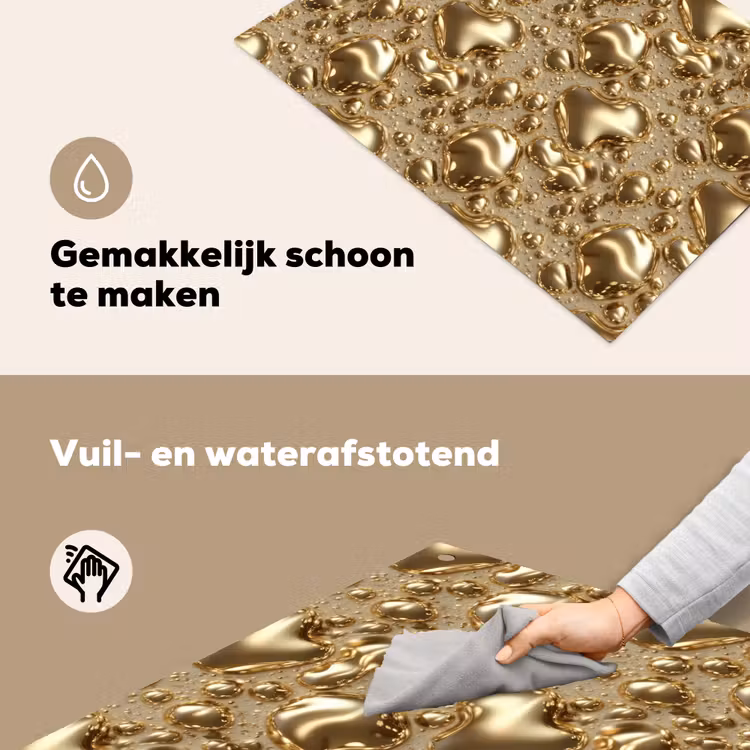 Druppels - Organisch - Goud Inductie beschemer met haakjes klein 777 -ky-schoon-nl