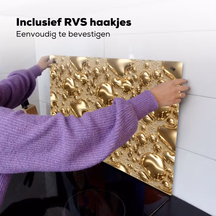 Druppels - Organisch - Goud Inductie beschemer met haakjes klein 777 -ky-ophangen-nl