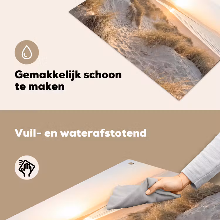Duinen - Strand - Zee Inductie beschemer met haakjes klein -ky-schoon-nl