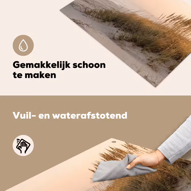 Duinlandschap - Zonsondergang - Strand Inductie beschemer met haakjes klein -ky-schoon-nl