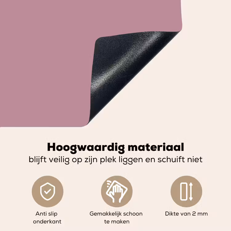 Dusty - Mauve - Paars Inductie beschemer met haakjes klein 777 -ky-onderkant-nl