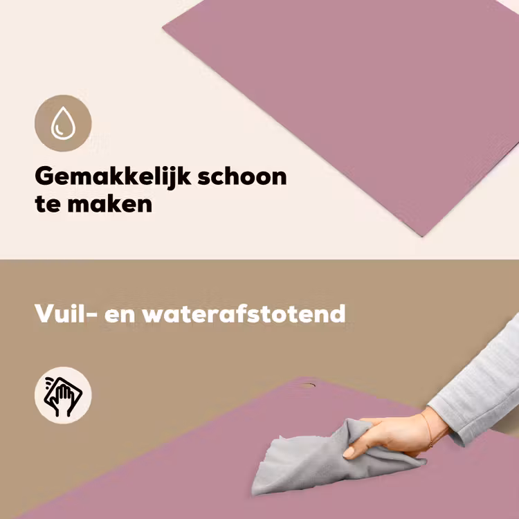 Dusty - Mauve - Paars Inductie beschemer met haakjes klein 777 -ky-schoon-nl