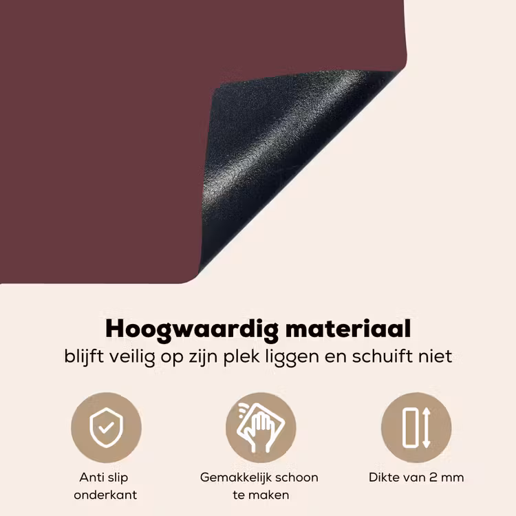 Dusty - Rose - Roze Inductie beschemer met haakjes klein 777 -ky-onderkant-nl