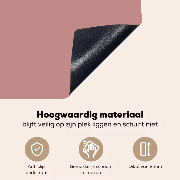 Dusty - Rose - Roze Inductie beschemer met haakjes klein 777 -ky-onderkant-nl