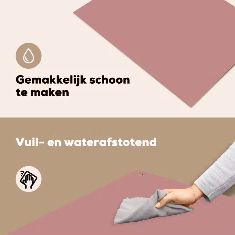 Dusty - Rose - Roze Inductie beschemer met haakjes klein 777 -ky-schoon-nl