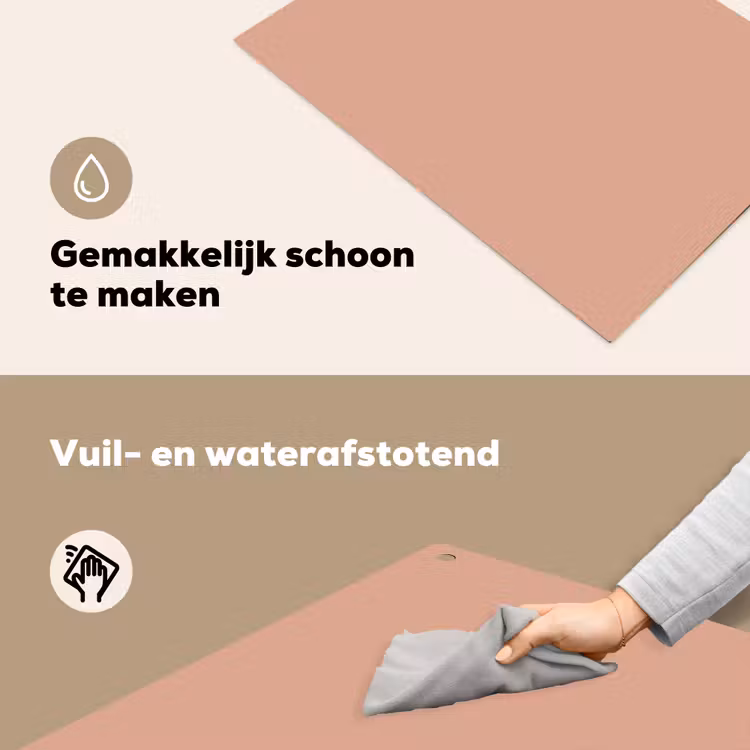 Dusty - Rose - Roze Inductie beschemer met haakjes klein 777 -ky-schoon-nl