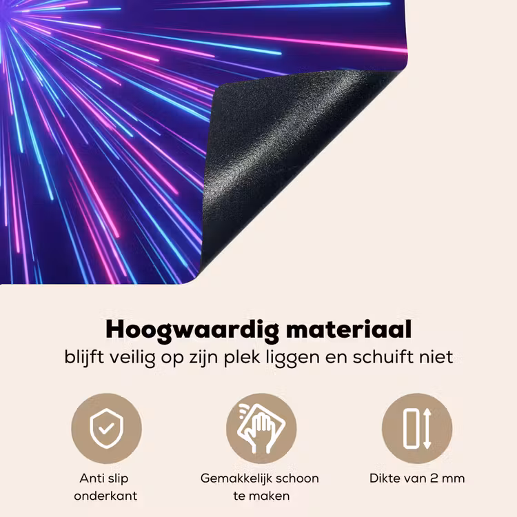 Dynamisch - Ruimte - Kleurrijk Inductie beschemer met haakjes klein -ky-onderkant-nl