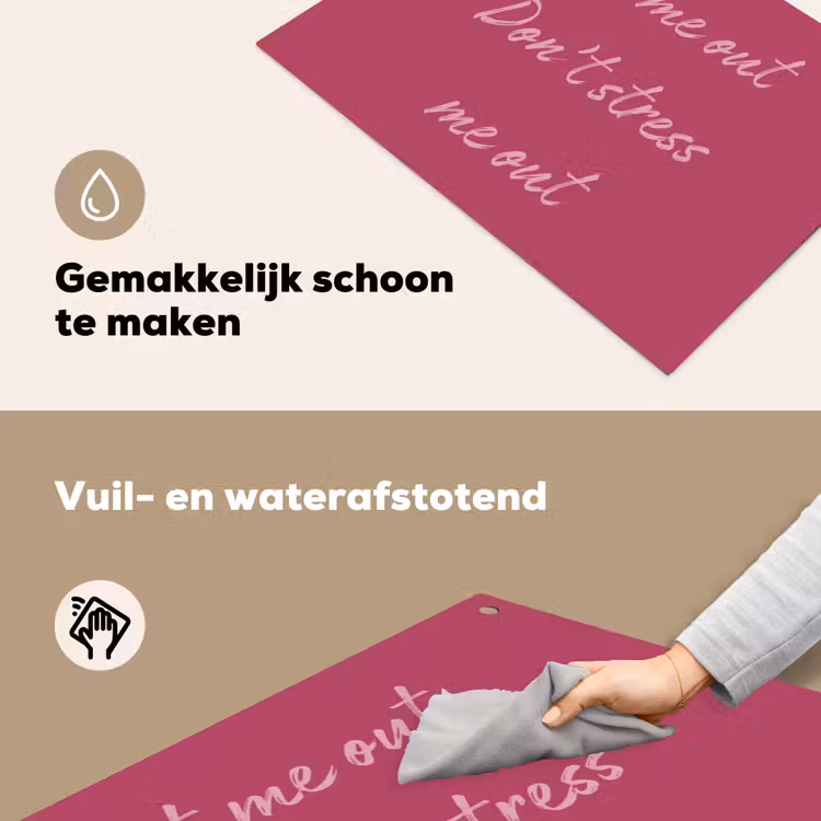 eat me out don't stress me out - Roze - Minimalistisch Inductie beschemer met haakjes klein -ky-schoon-nl