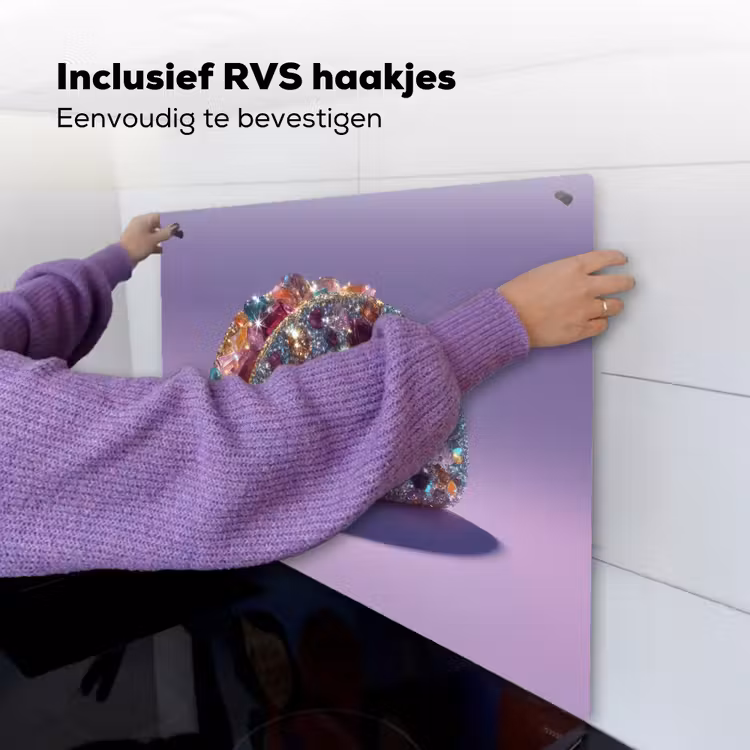 Edelstenen - Glitters - Paars - Kleurrijk Inductie beschemer met haakjes middel -ky-ophangen-nl