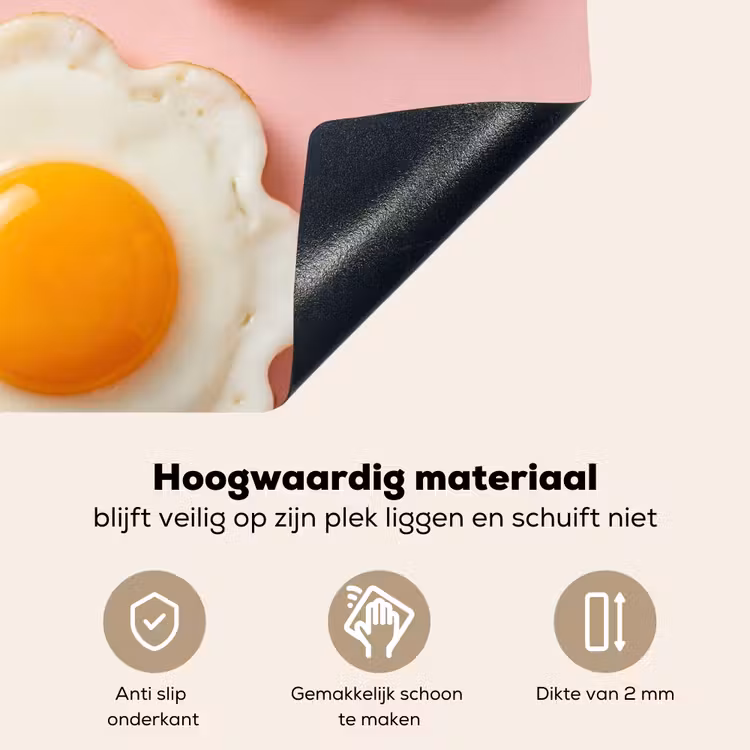 Eieren - Bloem - Roze Inductie beschemer met haakjes klein -ky-onderkant-nl