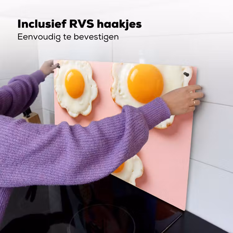 Eieren - Bloem - Roze Inductie beschemer met haakjes klein -ky-ophangen-nl