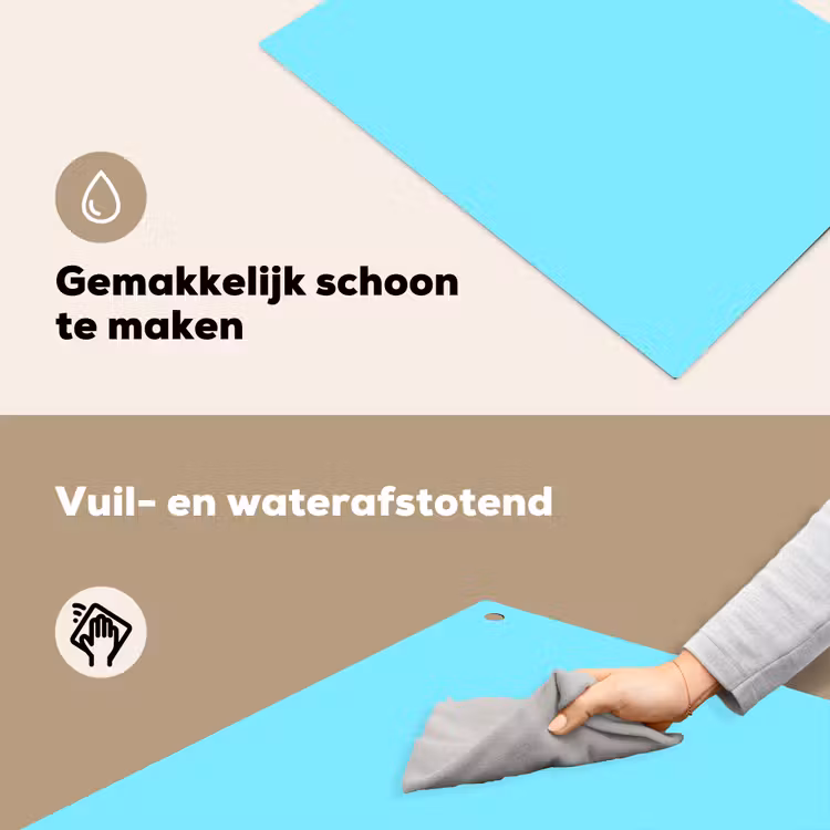 Electric - Cyan - Blauw Inductie beschemer met haakjes klein 777 -ky-schoon-nl