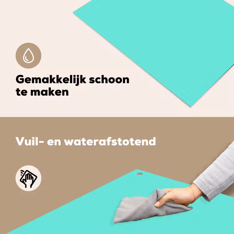 Electric - Cyan - Turkoois Inductie beschemer met haakjes klein 777 -ky-schoon-nl