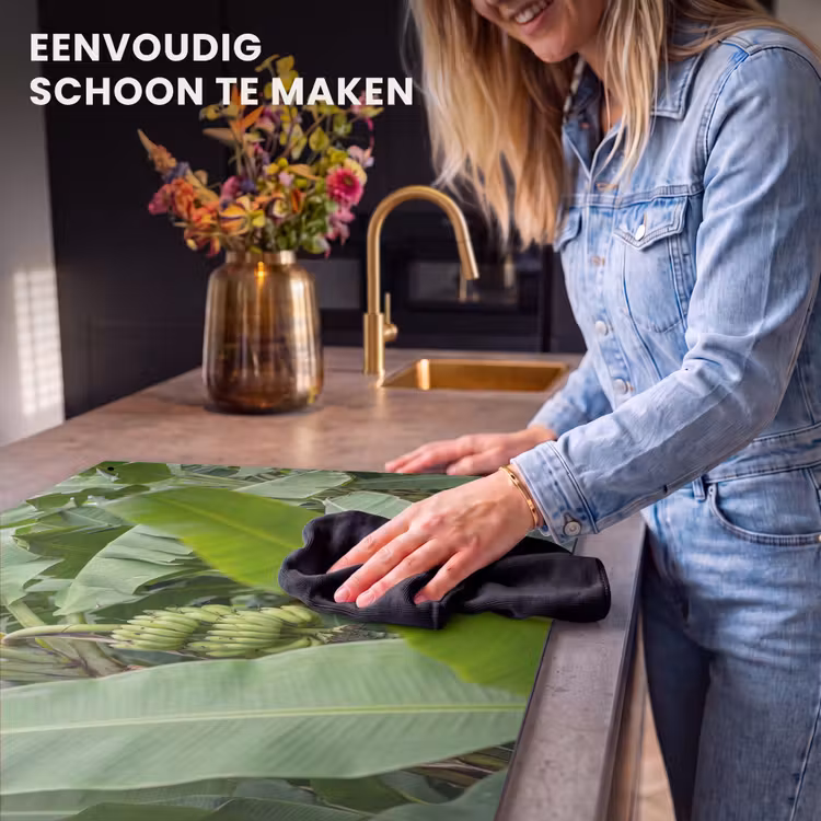 Eten - Bananen - Plantage - Groen Inductie beschemer met haakjes klein -ky-schoon-nl