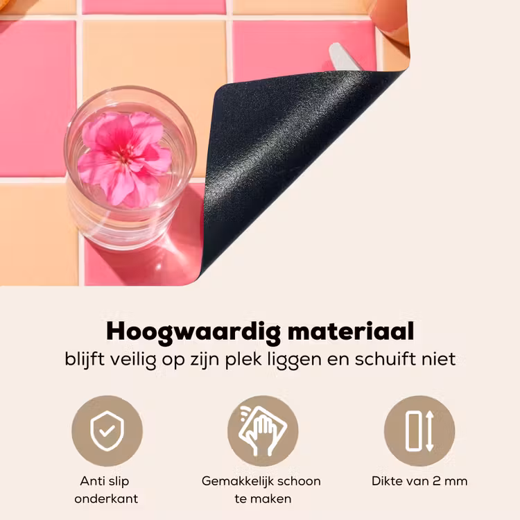 Eten - Citrusvruchten - Stillevens - Roze - Oranje Inductie beschemer met haakjes klein -ky-onderkant-nl