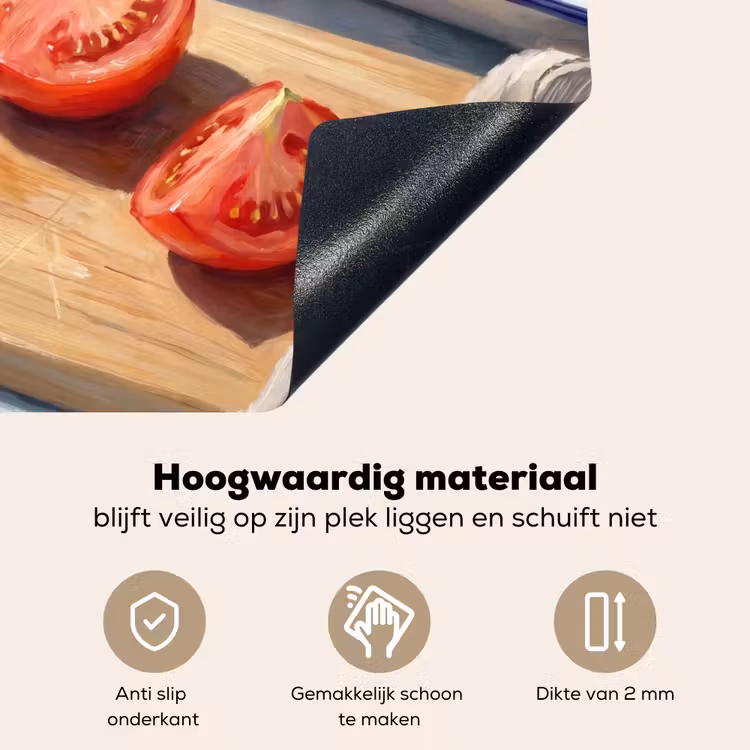 Eten - Keuken - Ingrediënten - Stillleven - Rood Inductie beschemer met haakjes klein -ky-onderkant-nl
