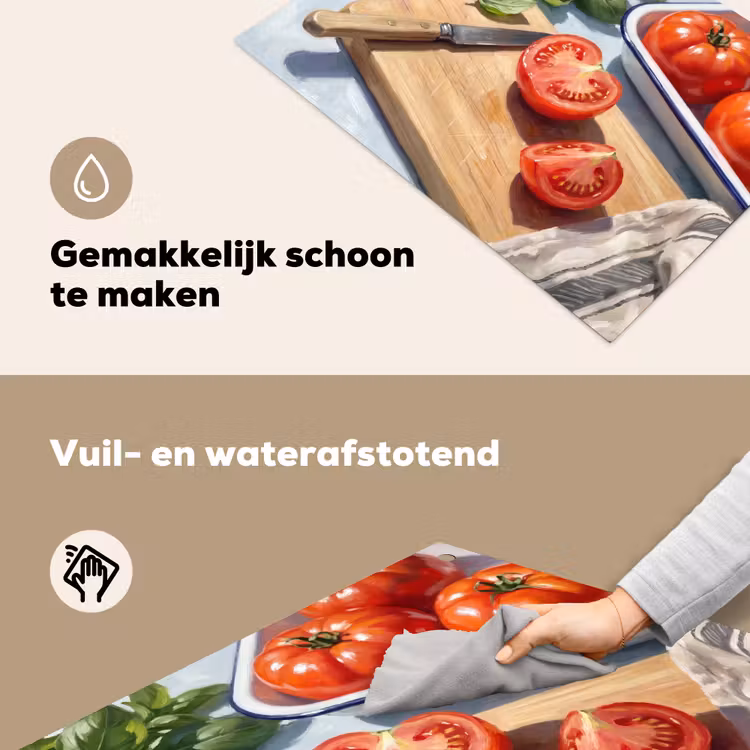 Eten - Keuken - Ingrediënten - Stillleven - Rood Inductie beschemer met haakjes klein -ky-schoon-nl